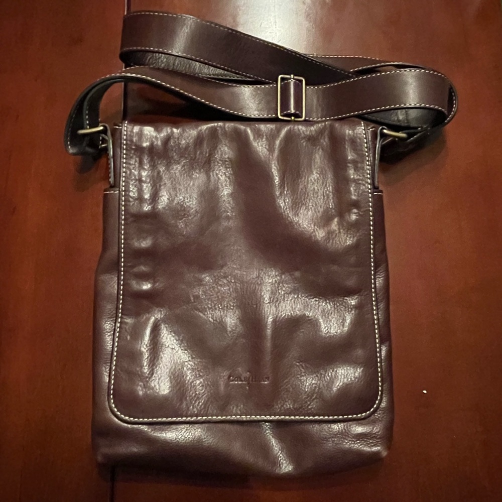 Cole Haan leather crossbody newspaper bag